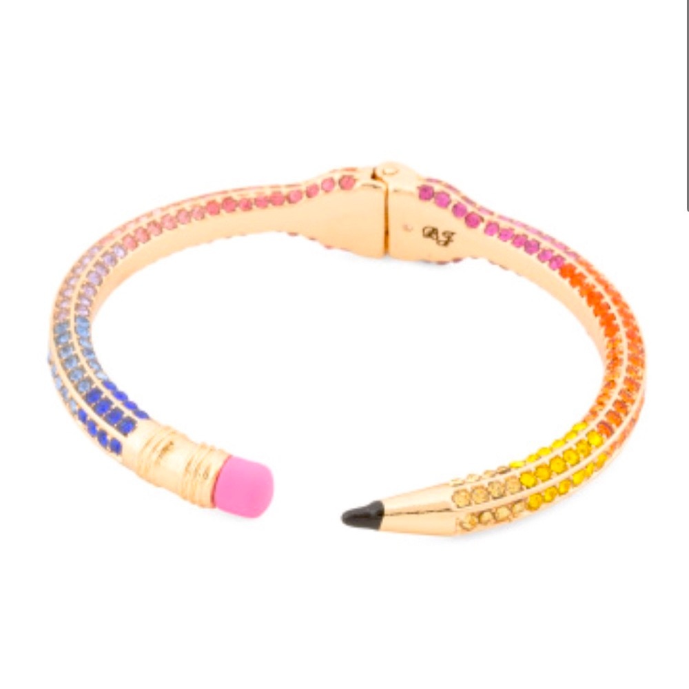 NWT Betsey Johnson Rainbow Crystal Pencil Bracelet-Limited Edition